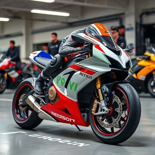 Breathtaking aerial view of a sprawling, architecturally stunning, futuristic race circuit at dawn, bathed in soft, ethereal light.